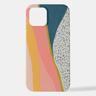 Coque iPhone 12 Art Abstrait moderne coloré