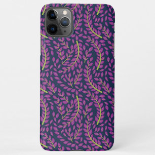 Coque iPhone 11Pro Max Art botanique harmonieux sur fond bleu foncé