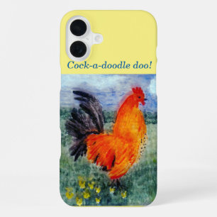 Coque iPhone 16 Plus Art de poulet coloré Coq Poule