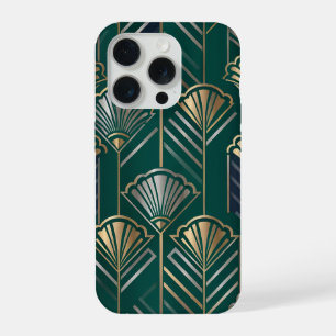 Art Déco Émeraude Vert Or Géométrique Vintage