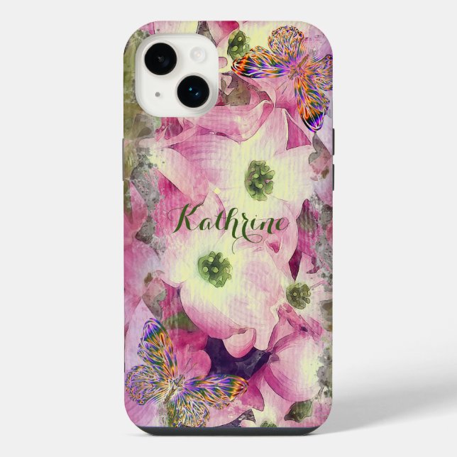 Coque iPhone Art Floral Dogwood Rose (Verso)