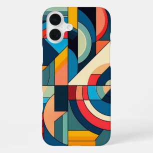 Coque iPhone 16 Plus Art géométrique Abstrait - Composition de la grill