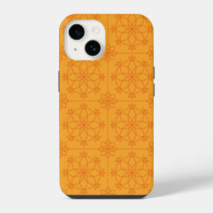 Coque Pour iPhone 14 Art géométrique de mandala décoratif jaune