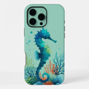 Coque iPhone 16 Pro Max art marin/de plage/côtier hippique