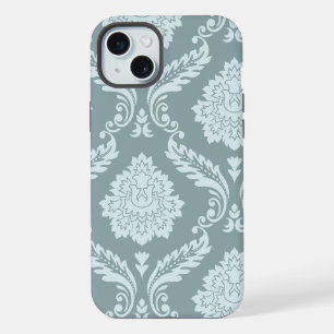 Art Rococo Damassé I Bleu de Canard+Turquoise