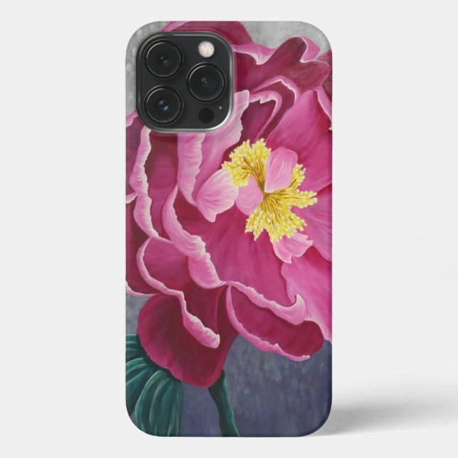 Coque iPhone Art rose Peony (Verso)