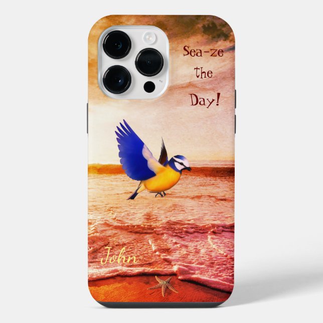 Coque iPhone Artsy Beach Scène Oiseau Mer (Verso)