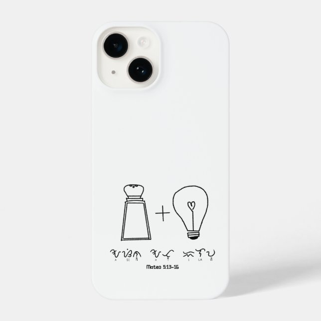 Coque iPhone Asin à Ilaw Baybayin Typographie chrétienne (Verso)
