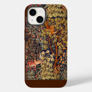 Coque Pour iPhone 14 AUTUMN FOREST ANIMALS Haricots, faisan, Brown Flor