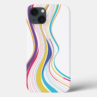 coque iphone avec bordure et lignes colorées