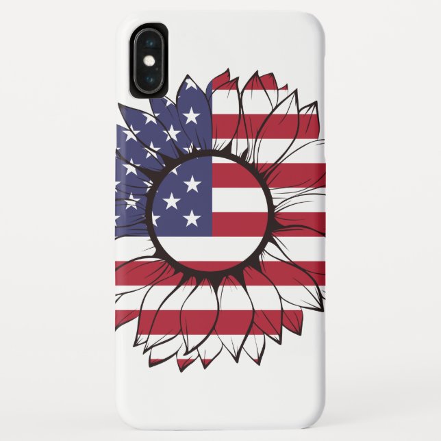 coque iphone avec le tournesol de drapeau des (Dos)