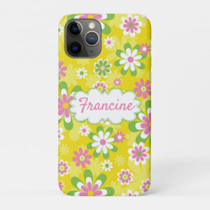coque iphone avec motif de fleurs jaunes mod!