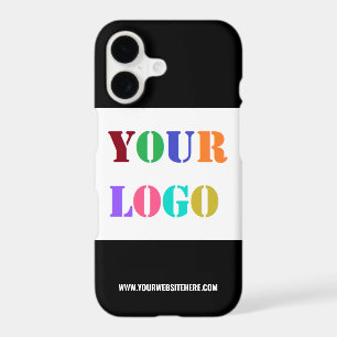 Coque iPhone avec Texte du Logo de Votre Entrepris