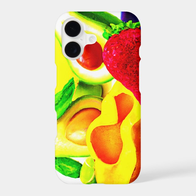 Coque iPhone Avocado tropical, fraise et mangue. Commandez dès  (Verso)