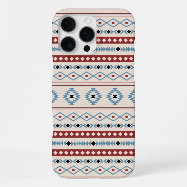 Coque iPhone Aztec Blue Red Black Cream Mixte Motifs Motif (Verso)