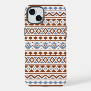 Aztec Essence Motif II Crème bleu rouille