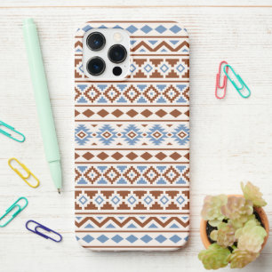 Coque iPhone 12 Pro Max Aztec Essence Motif II Crème bleu rouille