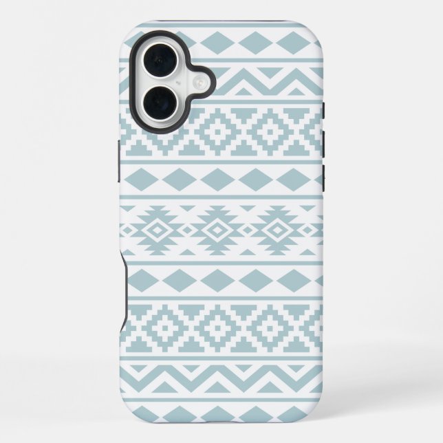 Coque iPhone Aztec Essence Ptn III Canard Bleu oeuf Blanc (Verso)