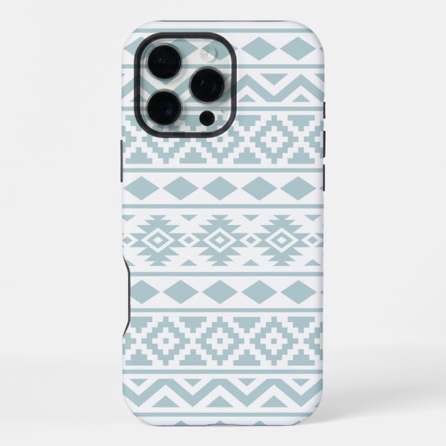 Coque iPhone Aztec Essence Ptn III Canard Bleu oeuf Blanc (Verso)