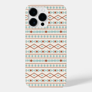Coque Pour Pour iPhone 14 Pro Max Aztec Formes Motif rouille crème Turquoise