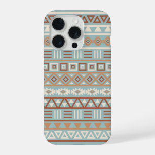 Aztec Influence Motif Crème Bleue Terracottas
