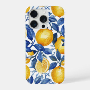 Azulejo Lemons Feuilles bleus