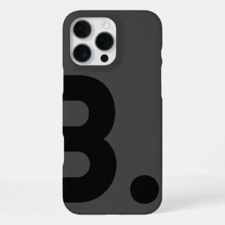 Coque iPhone 16 Pro Max B. - Boîtier de typographie