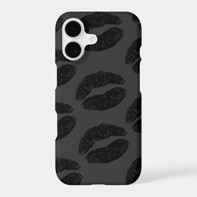 Coque iPhone Baisers noirs (Verso)