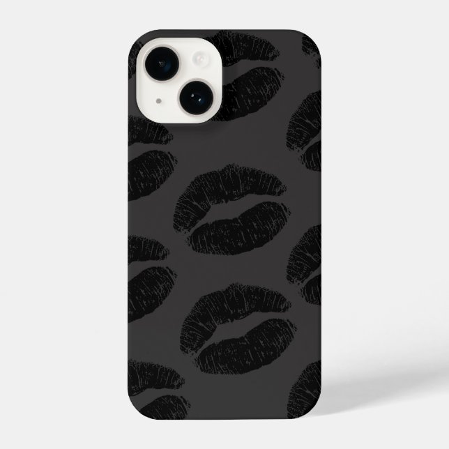 Coque iPhone Baisers noirs (Verso)