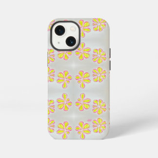 Etui iPhone 13 Mini Baisy rose et jaune