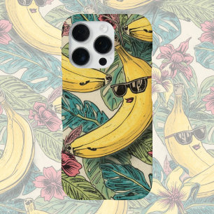 Coque iPhone 16 Pro Banana Groove Banane de danse funky rétro dessin