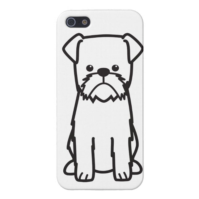 Coque iPhone Bande dessinée de chien de griffon de Bruxelles (Dos)