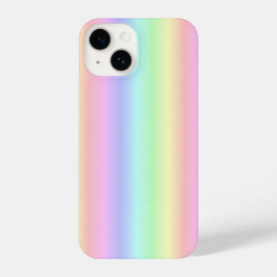 Coque Pour iPhone 14 Bandes arc-en-ciel Pastel - motif