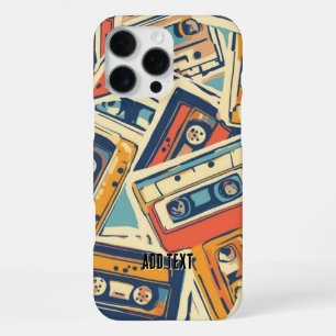 Coque iPhone 16 Pro Max Bandes Cassette Rétro Fan de Musique 80s Amoureux