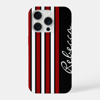 Bandes élégantes rouge blanc et noir