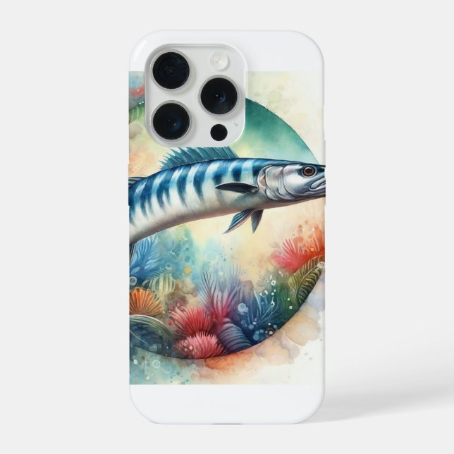 Coque iPhone Barracuda in Vibrant Waters 130624AREF119 - Waterc (Verso)