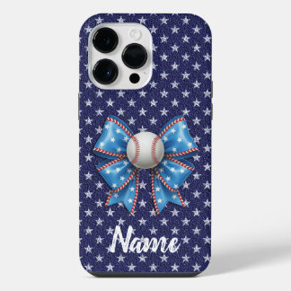Coque Pour Pour iPhone 14 Pro Max Baseball Coquette Balle Drapeau Américain