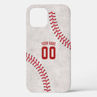 Coque iPhone 12 Baseball Lace Sport Thème Nom Personnalisé