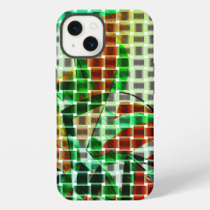 Etui iPhone 13 Baskets style upon green curved ribbons