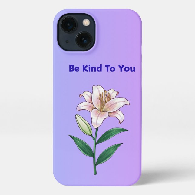 Coque iPhone Be Kind To You Lily Self-Care Phone Case (Verso)