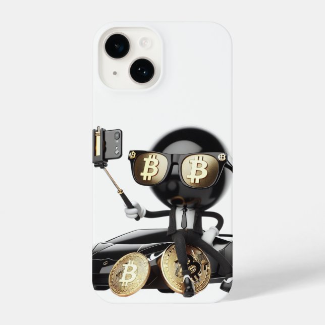 Coque iPhone  Bean and a Selfie by the Car, Bitcoin, by Natasha (Verso)