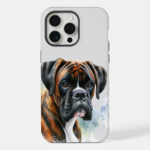 Beau chien de boxe en aquarelle