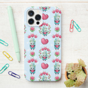Coque iPhone 12 Pro Max Beau Floral Mason Jar Hearts Motif