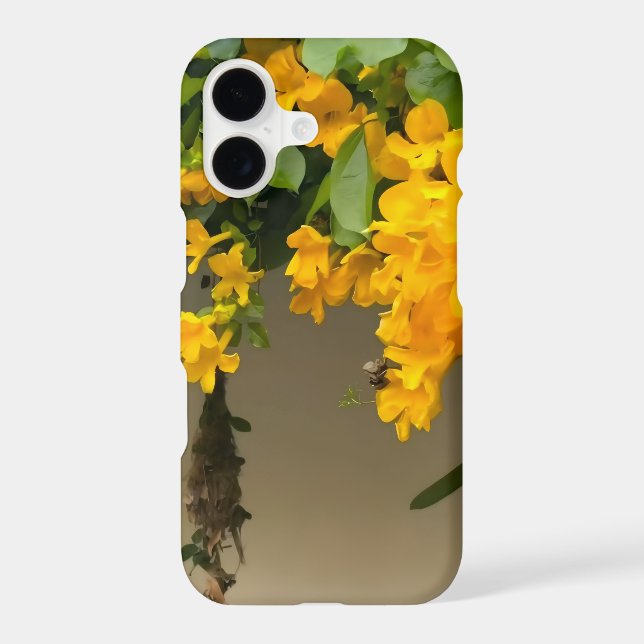 Coque iPhone Beauté Fleur Dorée (Verso)