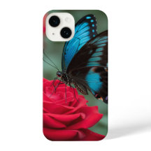 Beautiful Butterfly Red Rose -