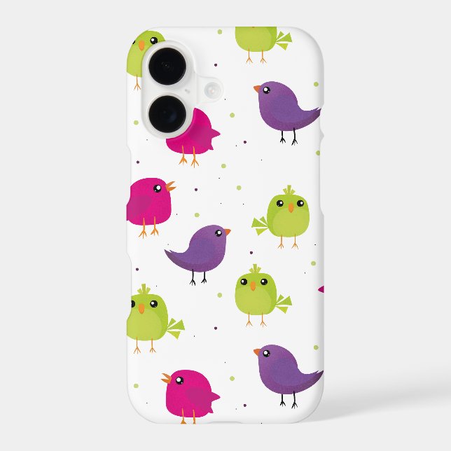 Coque iPhone Beaux oiseaux colorés (Verso)