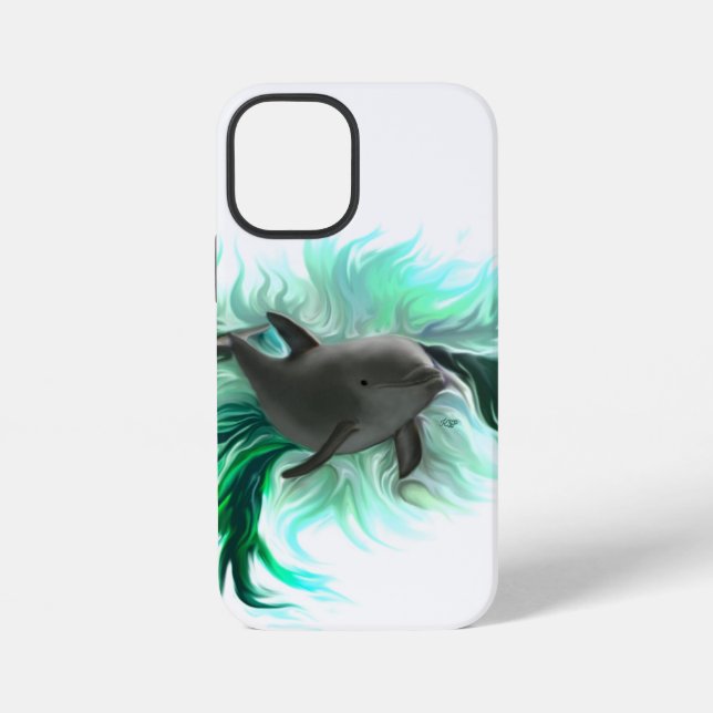 Coque iPhone Bébé dauphin (Verso)