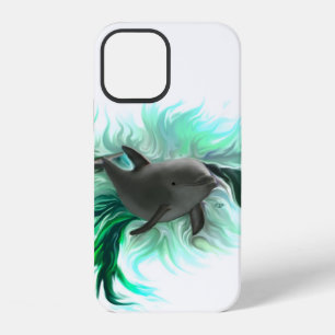Coque iPhone 12 Bébé dauphin
