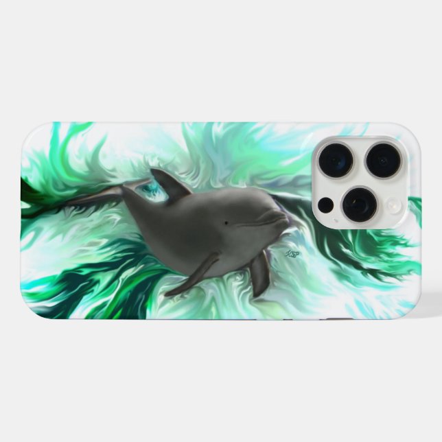 Coque iPhone Bébé dauphin (Verso Horizontal)