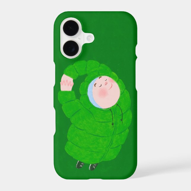 Coque iPhone bébé vert (Verso)